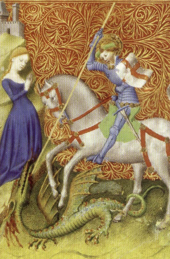 unknow artist Saint George Slaying the Dragon,from Breviary of john the Fearless